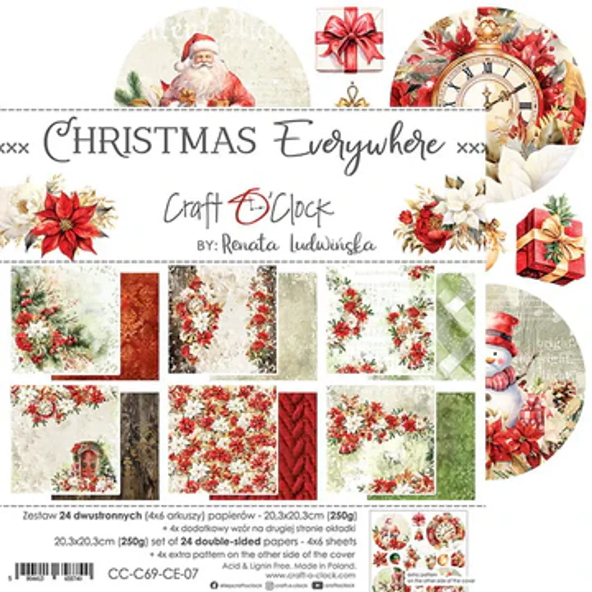 Christmas Everywhere 8x8 blokk