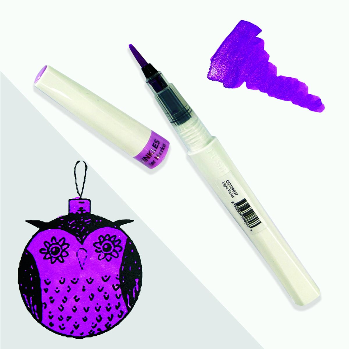Winkles Glitter Marker Tusj Light Violet 