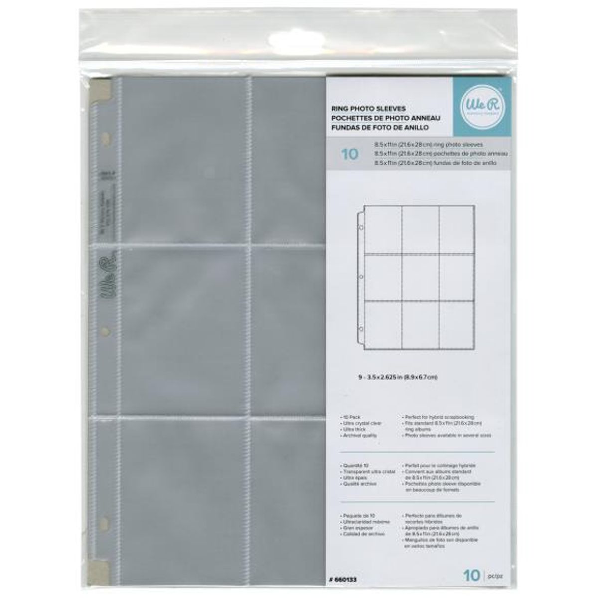 Ring Photo Sleeves 8,5 x 11in , 10pk