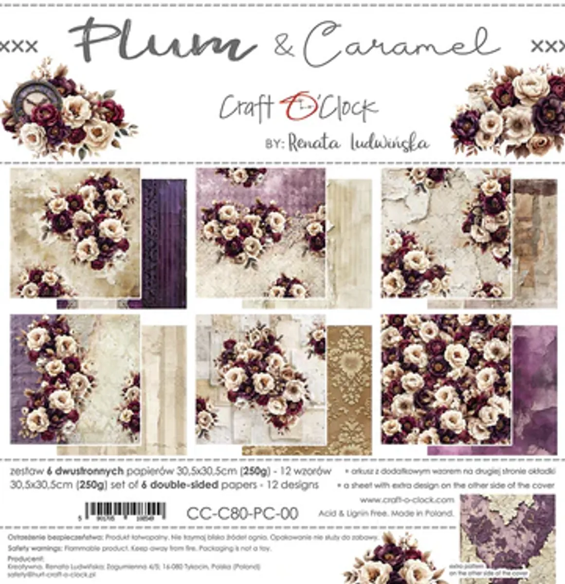 Plum & Caramel 12x12 blokk
