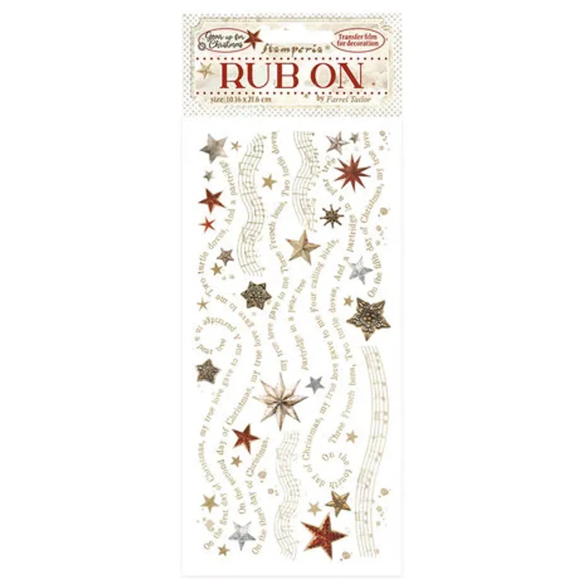 Gear up for Christmas Rub-on 110