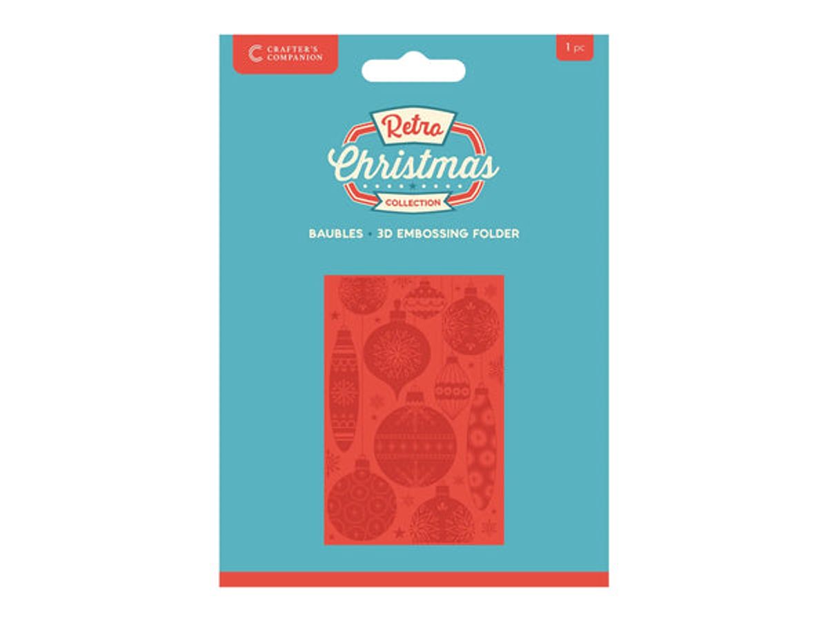 Retro Christmas Collection - Baubles 3D Embossing Folder