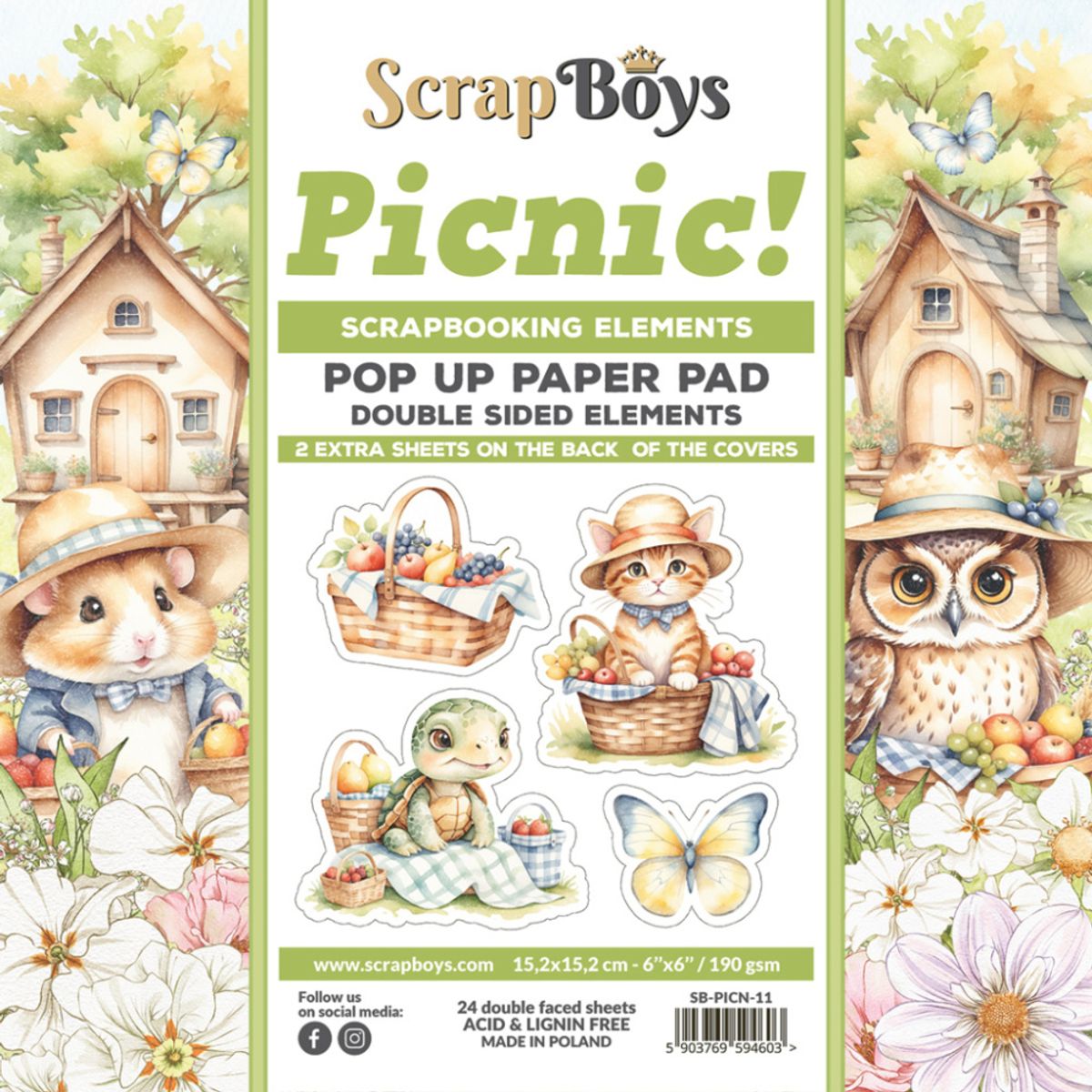 Picnic! Pop Up Paper Pad 6x6 blokk